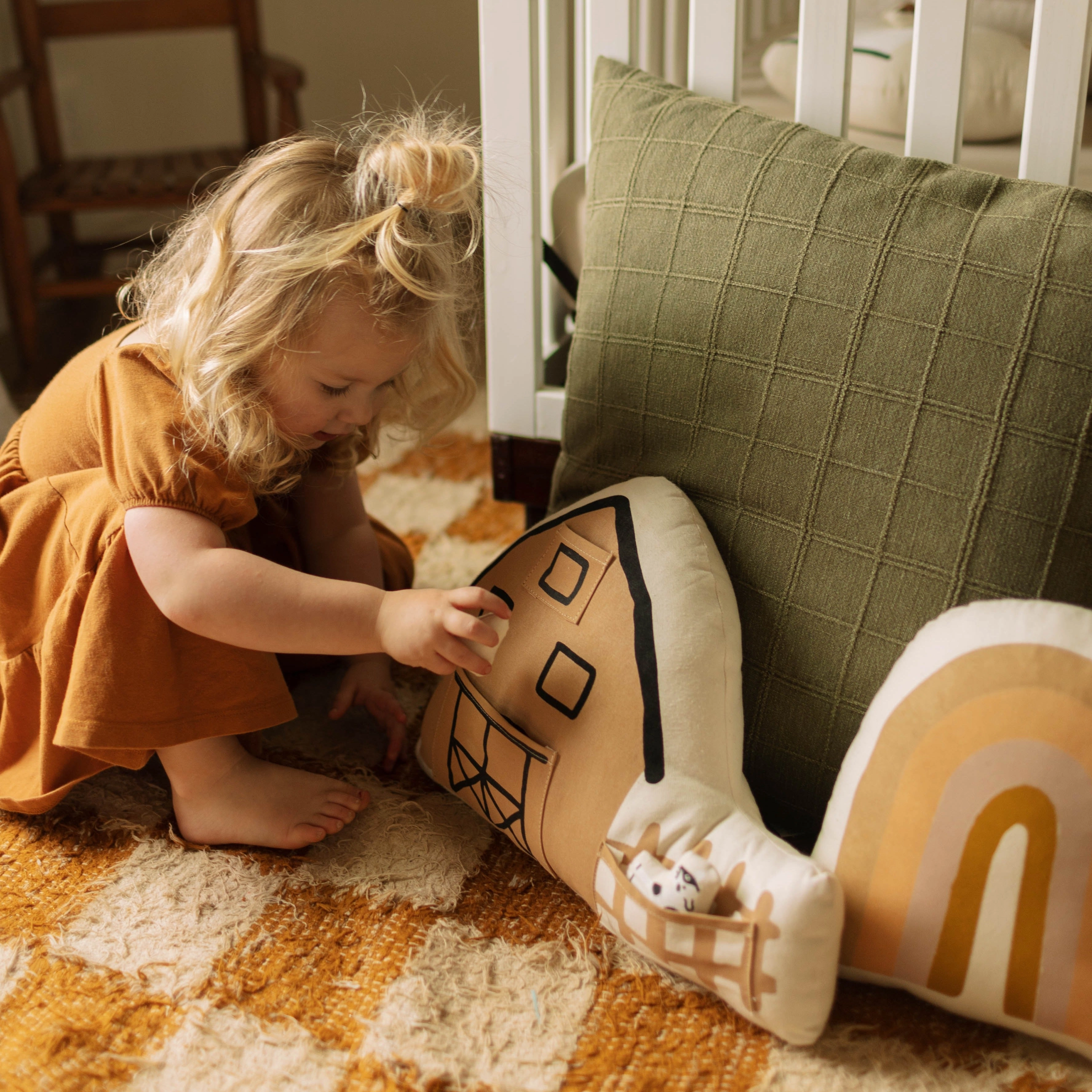 interactive farmhouse   animal pillow