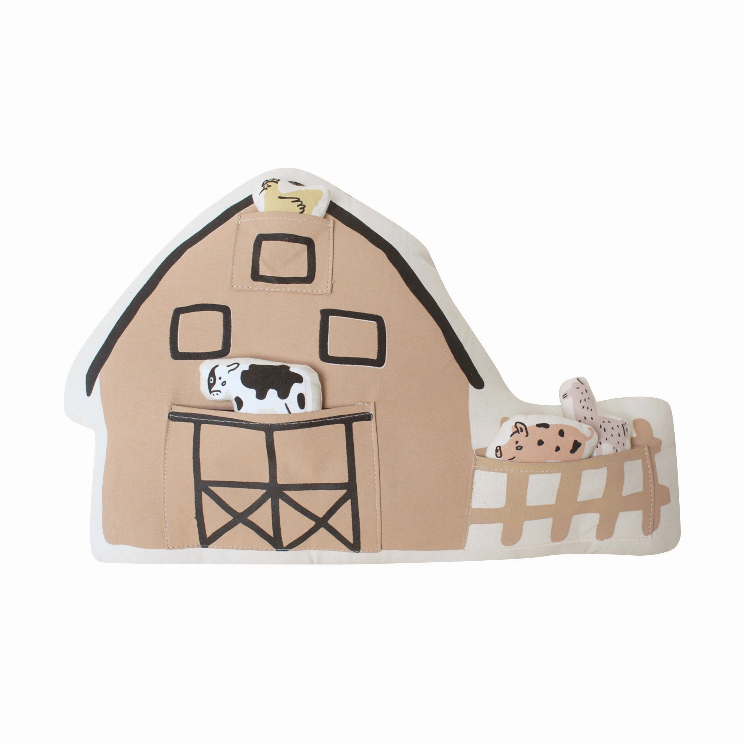 interactive farmhouse   animal pillow
