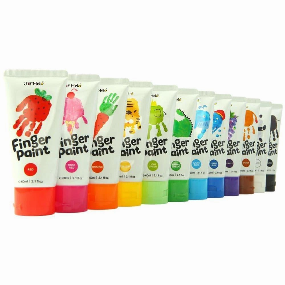 Jar Mel 12 Colour Finger Paint Set with Carry Case