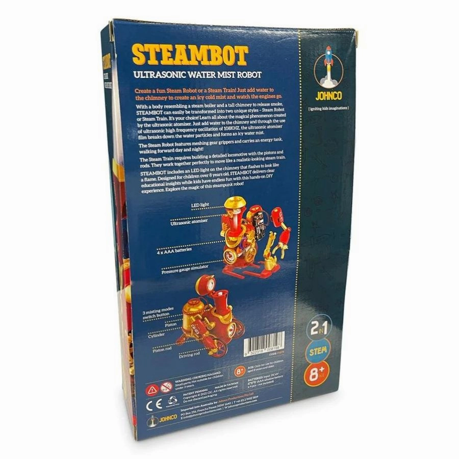 Johnco - Steambot 2-in-1 Ultrasonic Water Mist Robot