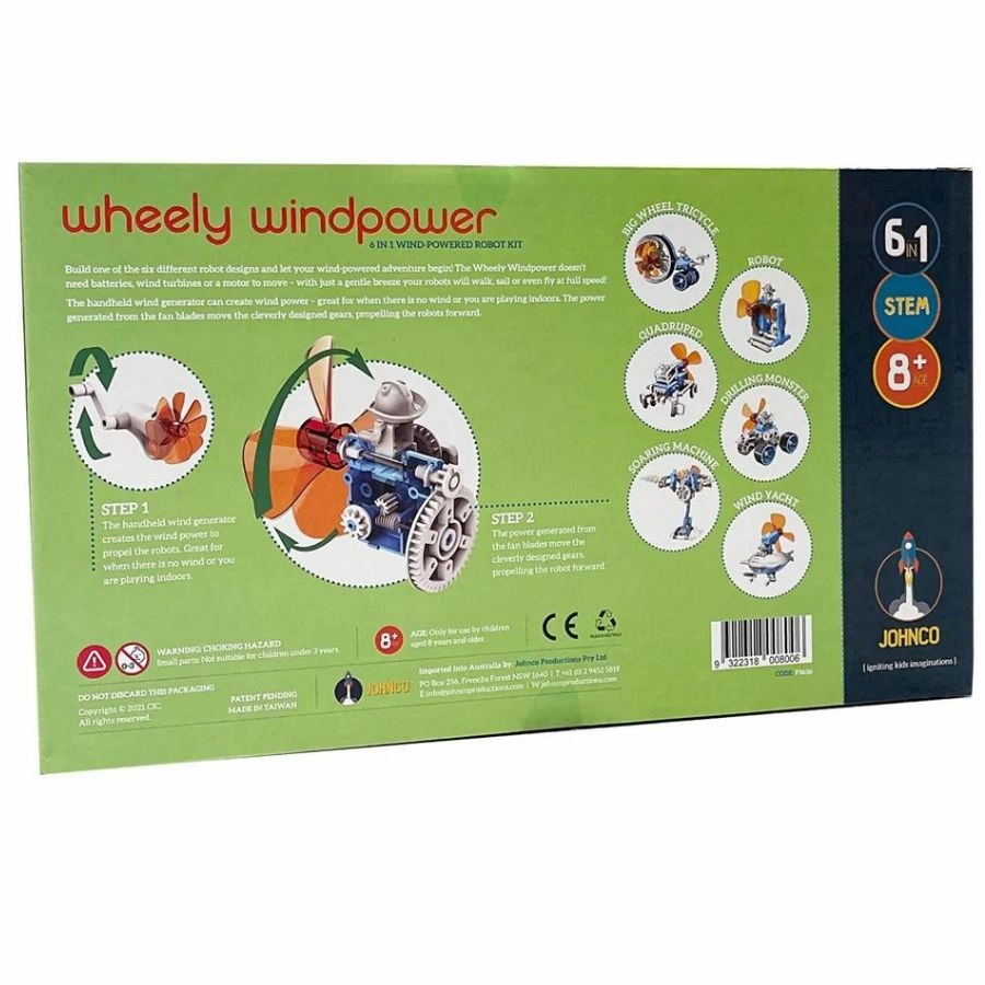 Johnco - Wheely Windpower 6 in 1 Wind Powered Robot