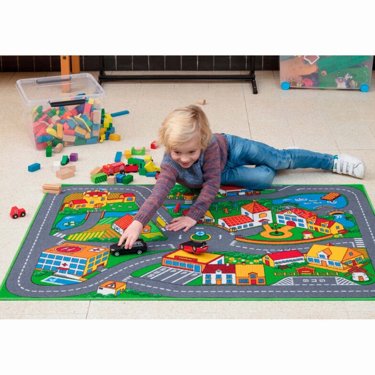 Junior Driver Traffic Play Mat "Quiet Town"