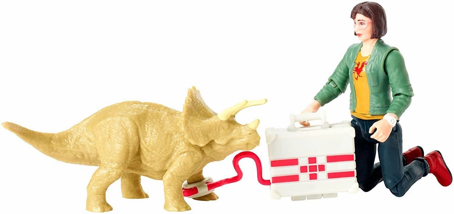 Jurassic World Figures Zia & Triceratops Figurines Playset