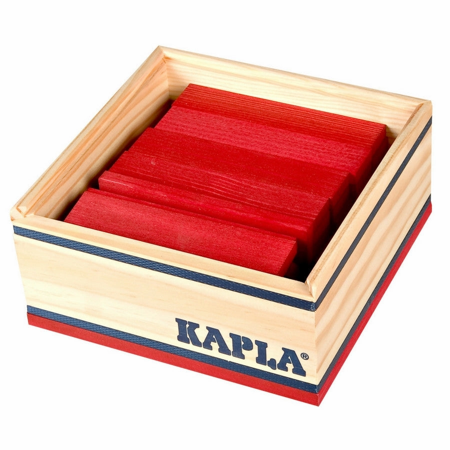 Kapla - Colour Square 40 Piece Wooden Block Set (Assorted Colours)