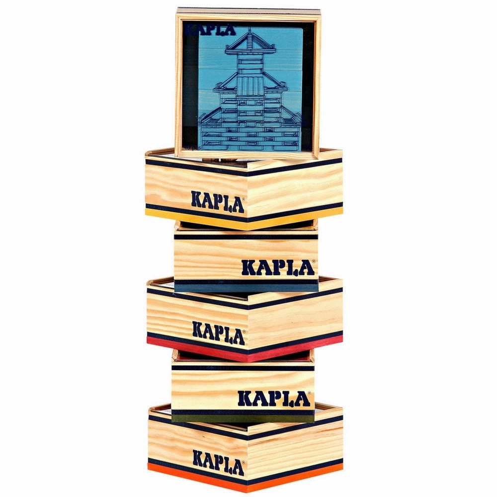Kapla - Colour Square 40 Piece Wooden Block Set (Assorted Colours)