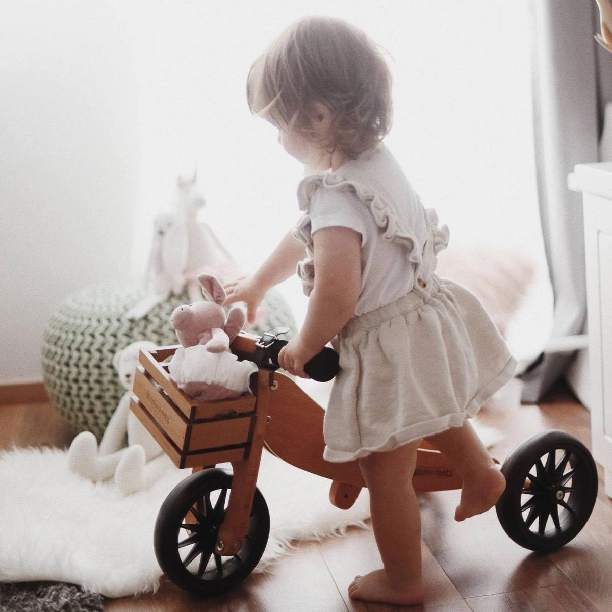 Kinderfeets Tiny Tot 2 in 1 Balance Bike - Bamboo