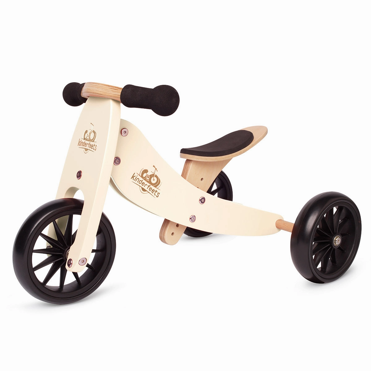 Kinderfeets Tiny Tot 2 in 1 Balance Bike - Cream