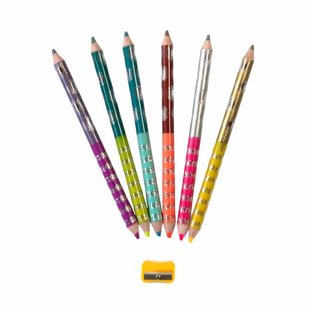 King Fox 6 Jumbo Double-Sided Pencils