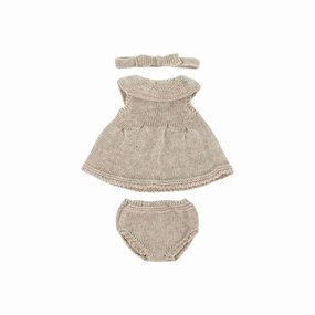 Knit Doll Outfit - 12" Dress & Headband