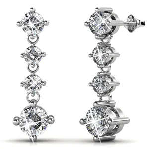 Krystal Couture Earrings Princess of Monaco Drop Earrings  | Clear