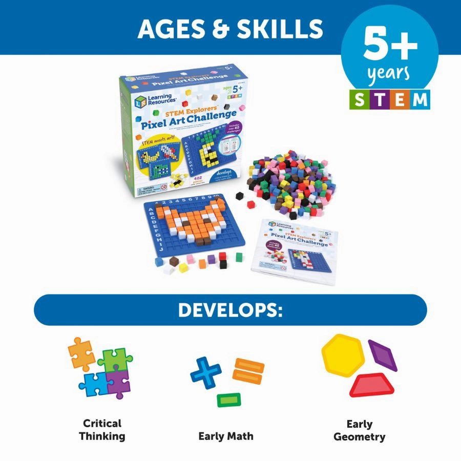 Learning Resource STEM Explorers Pixel Art Challenge