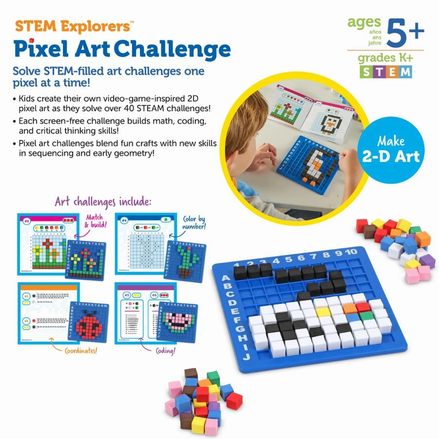 Learning Resource STEM Explorers Pixel Art Challenge