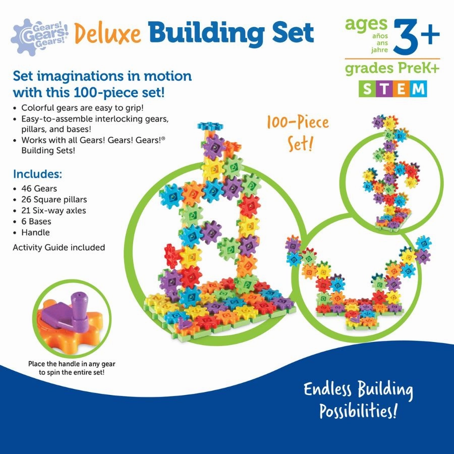 Learning Resources - Gears! Gears! Gears! Deluxe Building Set 100 Pieces