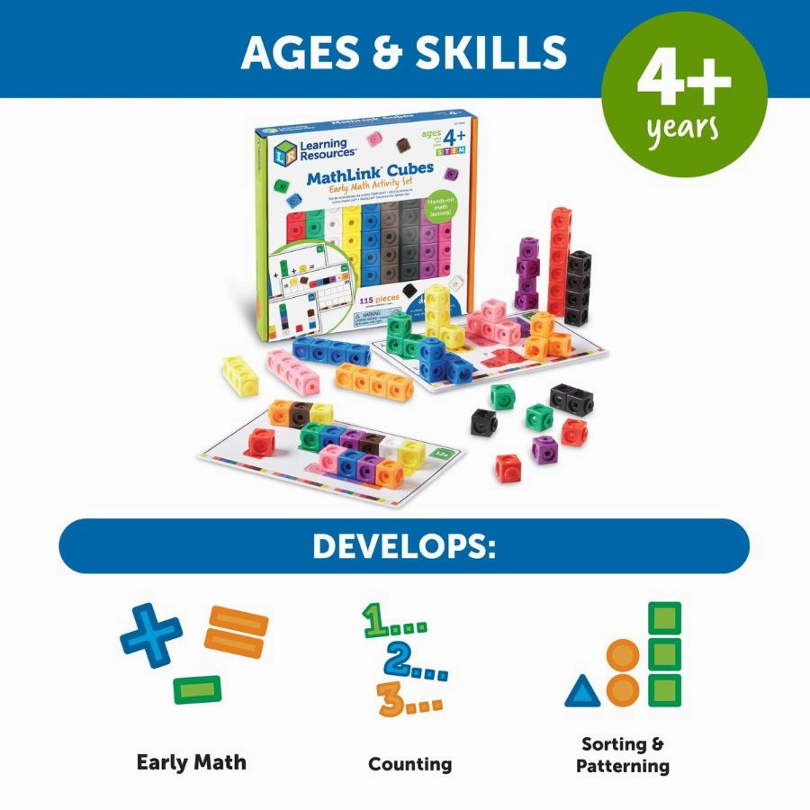 Learning Resources - Mathlink Cubes Early Math Activity Set