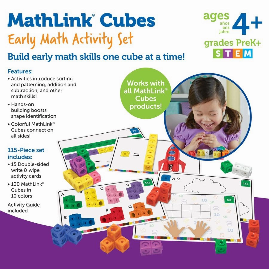 Learning Resources - Mathlink Cubes Early Math Activity Set