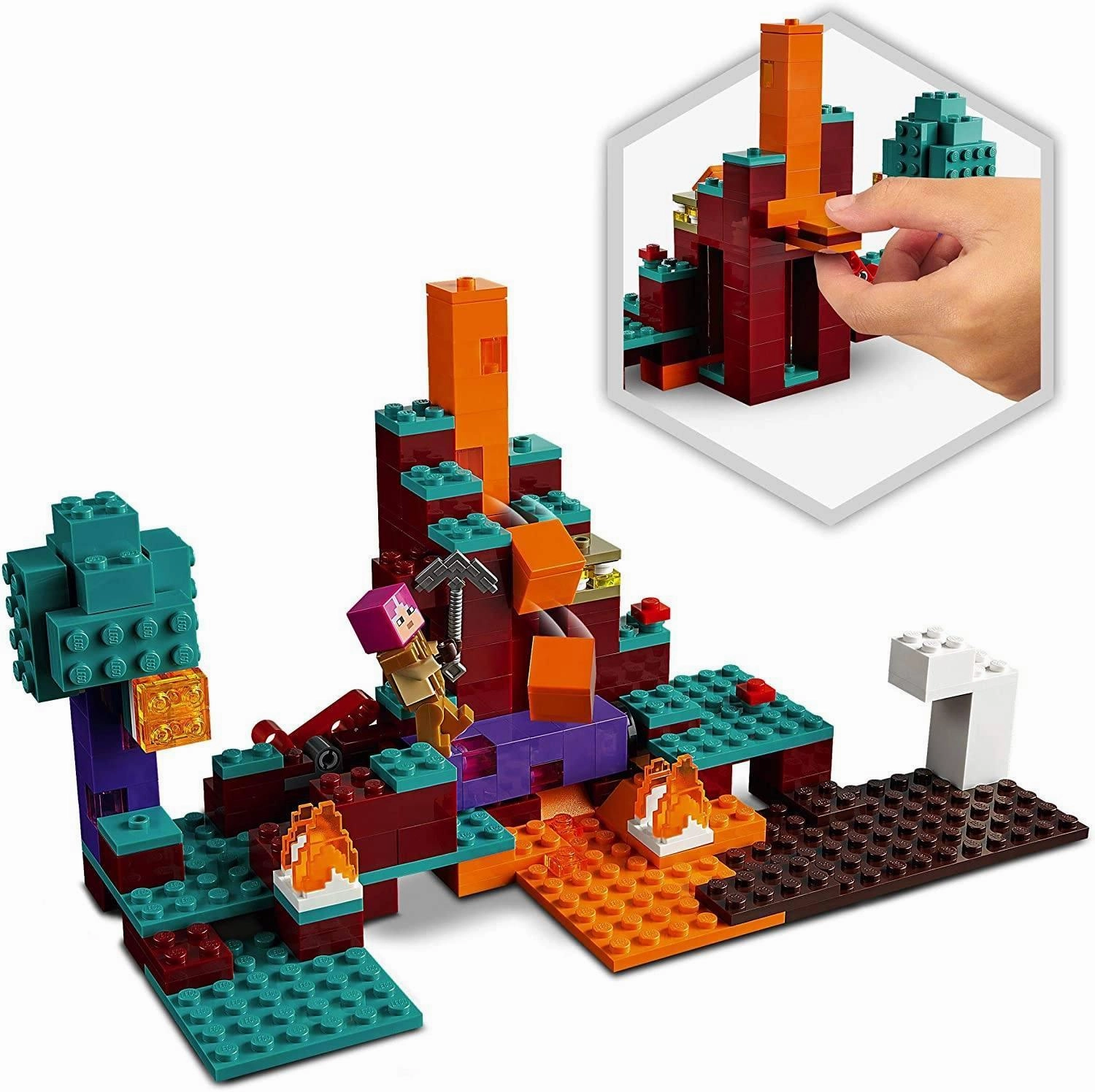 LEGO 21168 Minecraft The Warped Forest Nether Playset