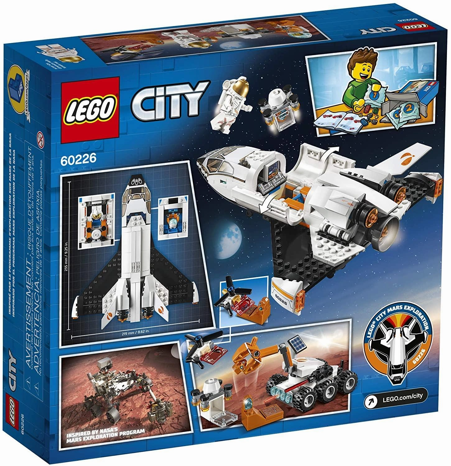 LEGO 60226 CITY Space Mars Research Shuttle Toy Building Kit