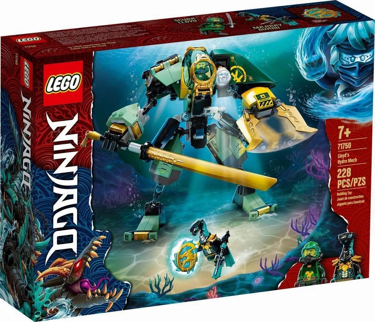 LEGO 71750 NINJAGO Lloyds Hydro Mech Action Figure Set