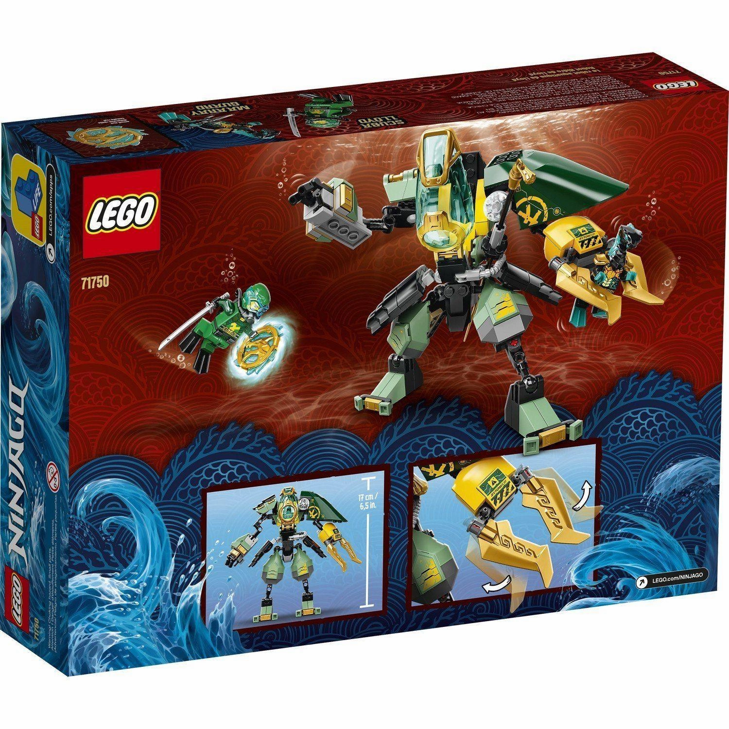 LEGO 71750 NINJAGO Lloyds Hydro Mech Action Figure Set