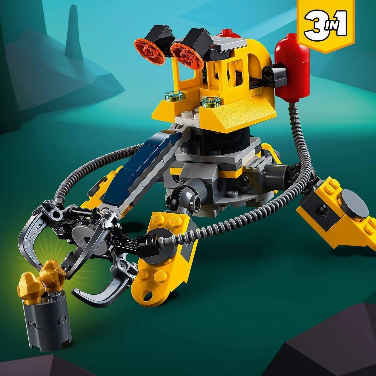 LEGO CREATOR 3in131090 Underwater Robot Crane and Submarine