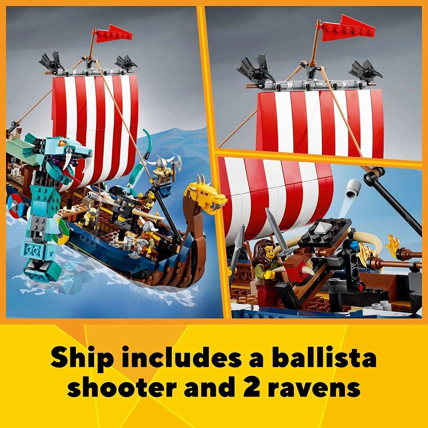 LEGO CREATOR 3in1 31132 Viking Ship and the Midgard Serpent