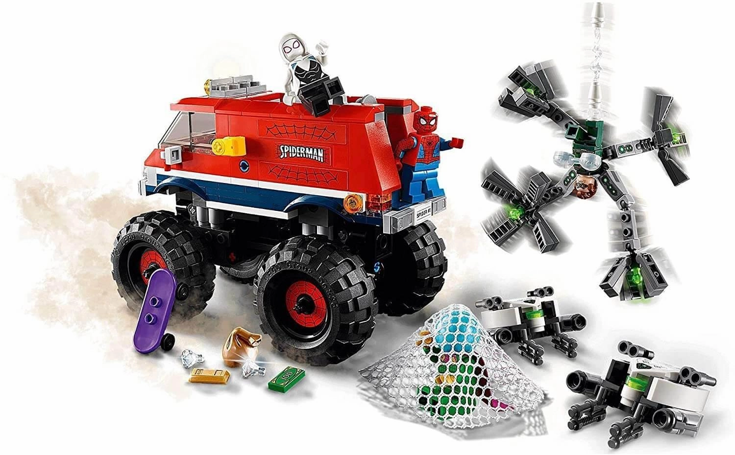 LEGO MARVEL 76174 Super Heroes Marvel Spider-Man's Monster Truck vs. Mysterio
