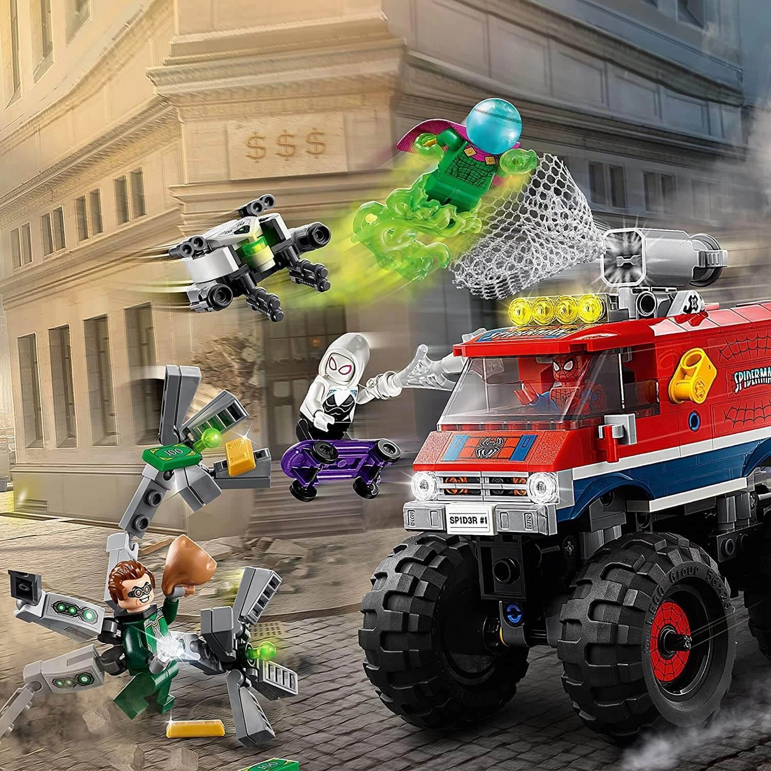 LEGO MARVEL 76174 Super Heroes Marvel Spider-Man's Monster Truck vs. Mysterio