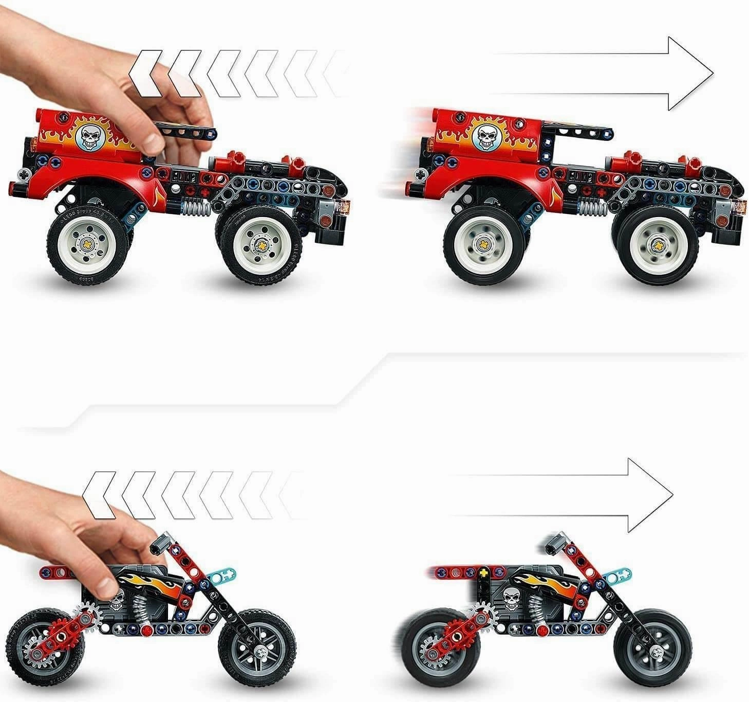 LEGO TECHNIC 42106 Stunt Show Truck & Bike Toys Set