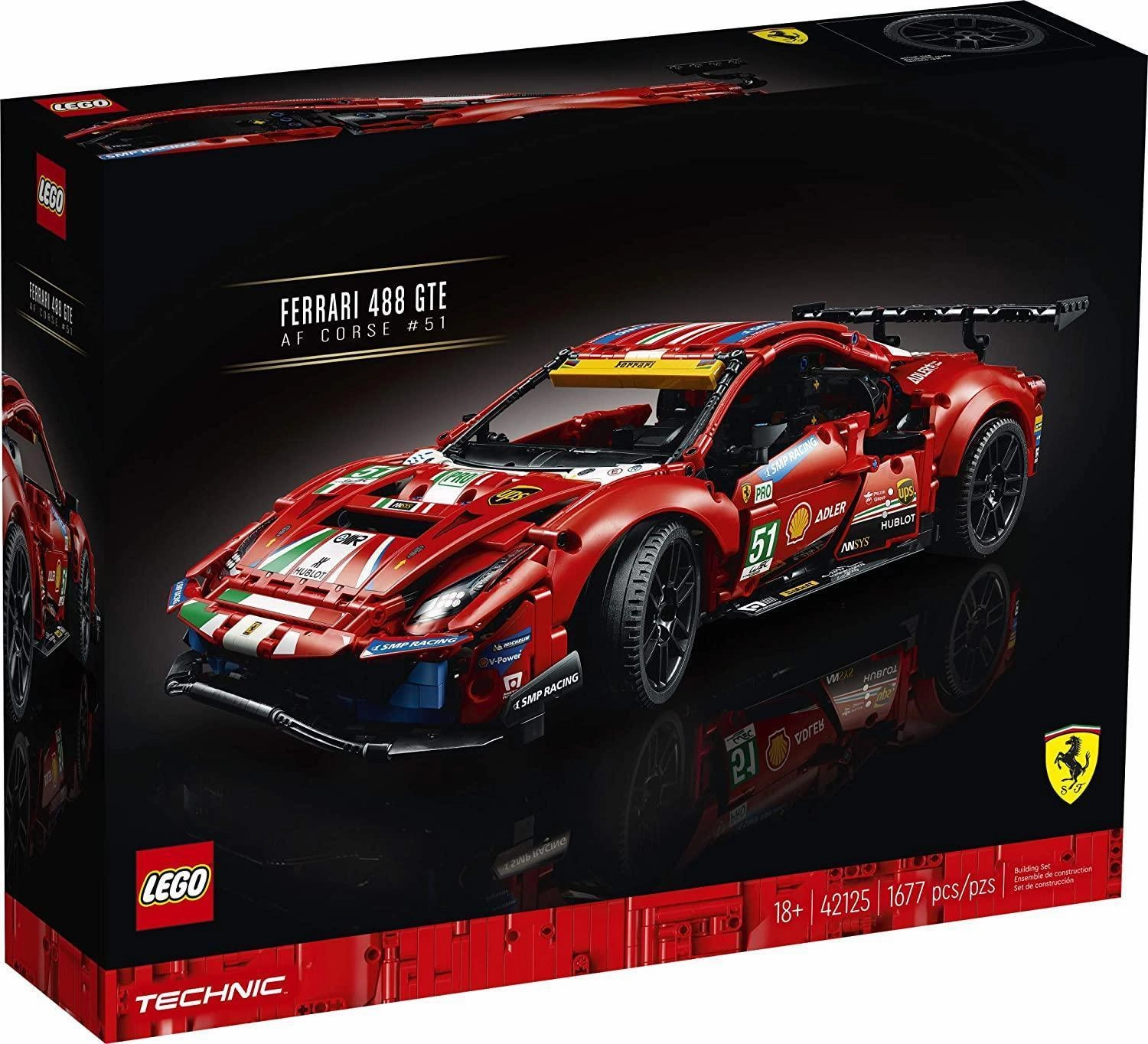 LEGO TECHNIC 42125 Ferrari 488 GTE AF Corse #51