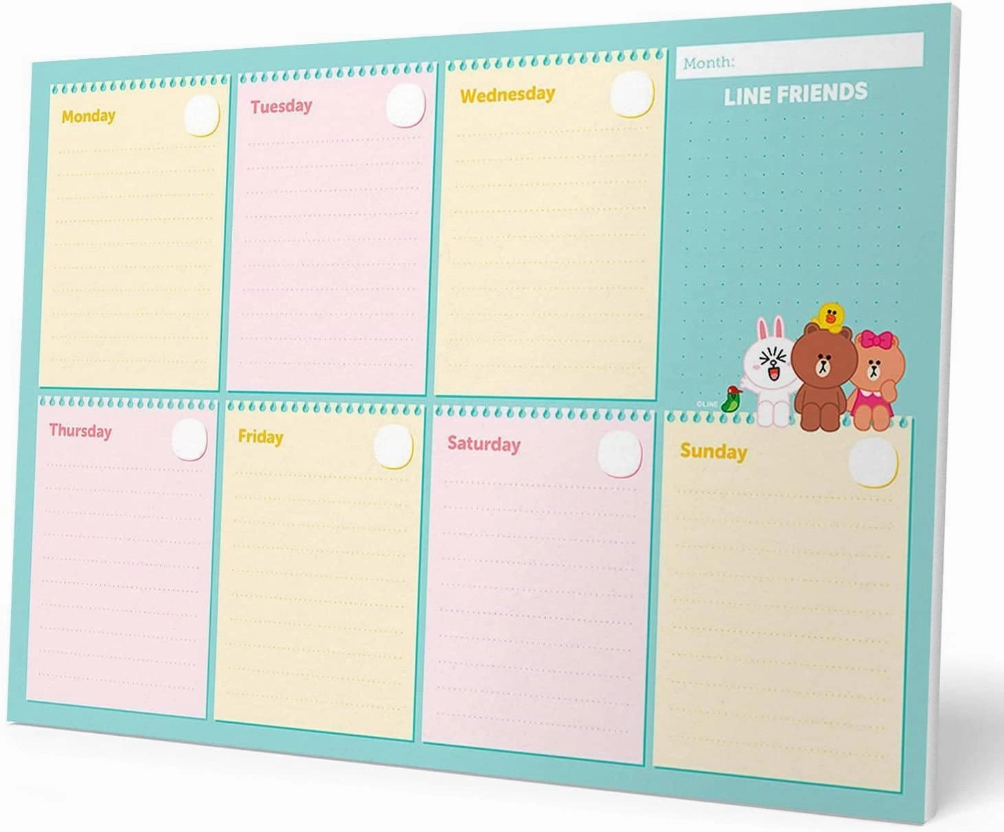 Line Friends A4 Weekly Planner