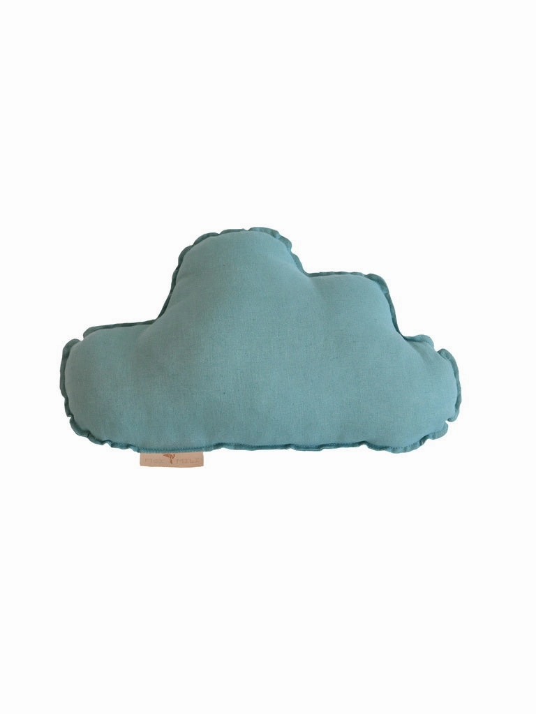 Linen Eye of the Sea Cloud Pillow