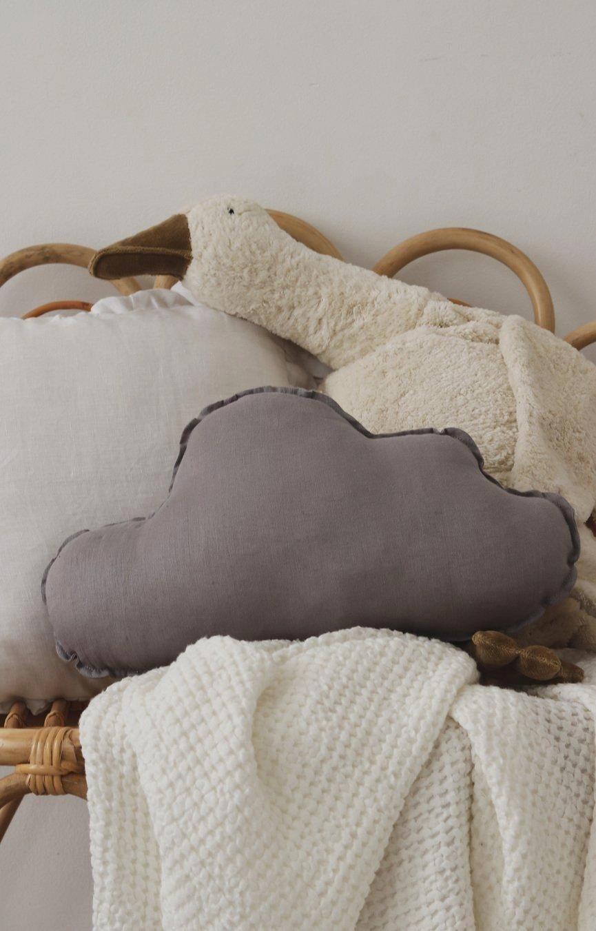 Linen Grey Cloud Pillow