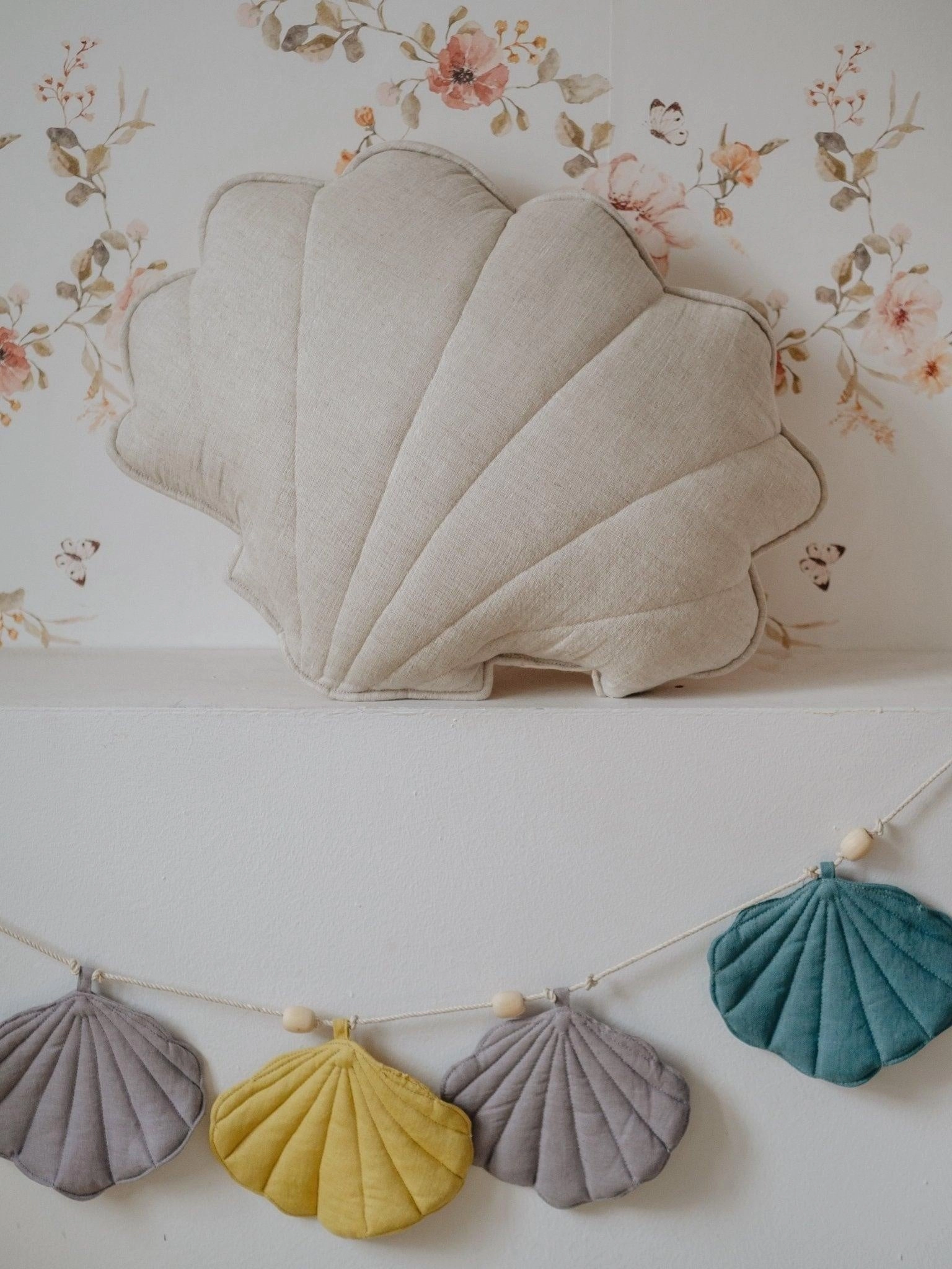 Linen "Sand Shell Pillow