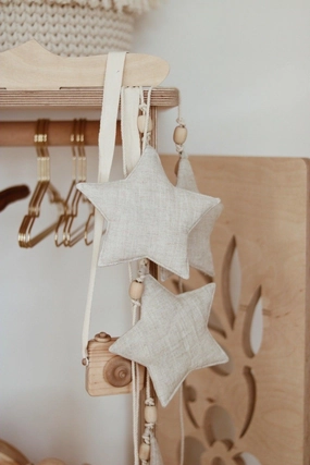 Linen Sand Star Dust Garland with Sand Stars