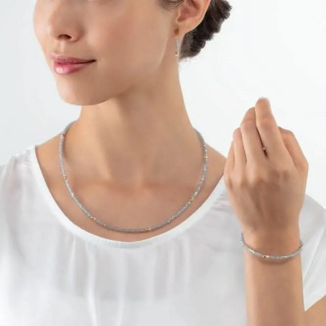 Little Twinkle Gold-Ice Blue Necklace 2033/10-0730 Coeur De Lion Jewellery