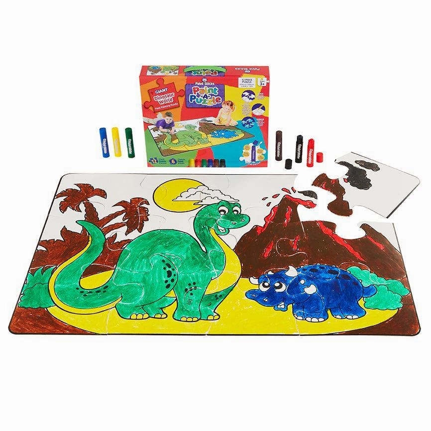 Little Brian Dinosaur World Paint Sticks Paint-A-Puzzle