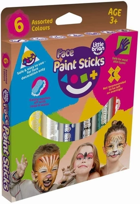 Little Brian Face Paint Sticks 6 Pack