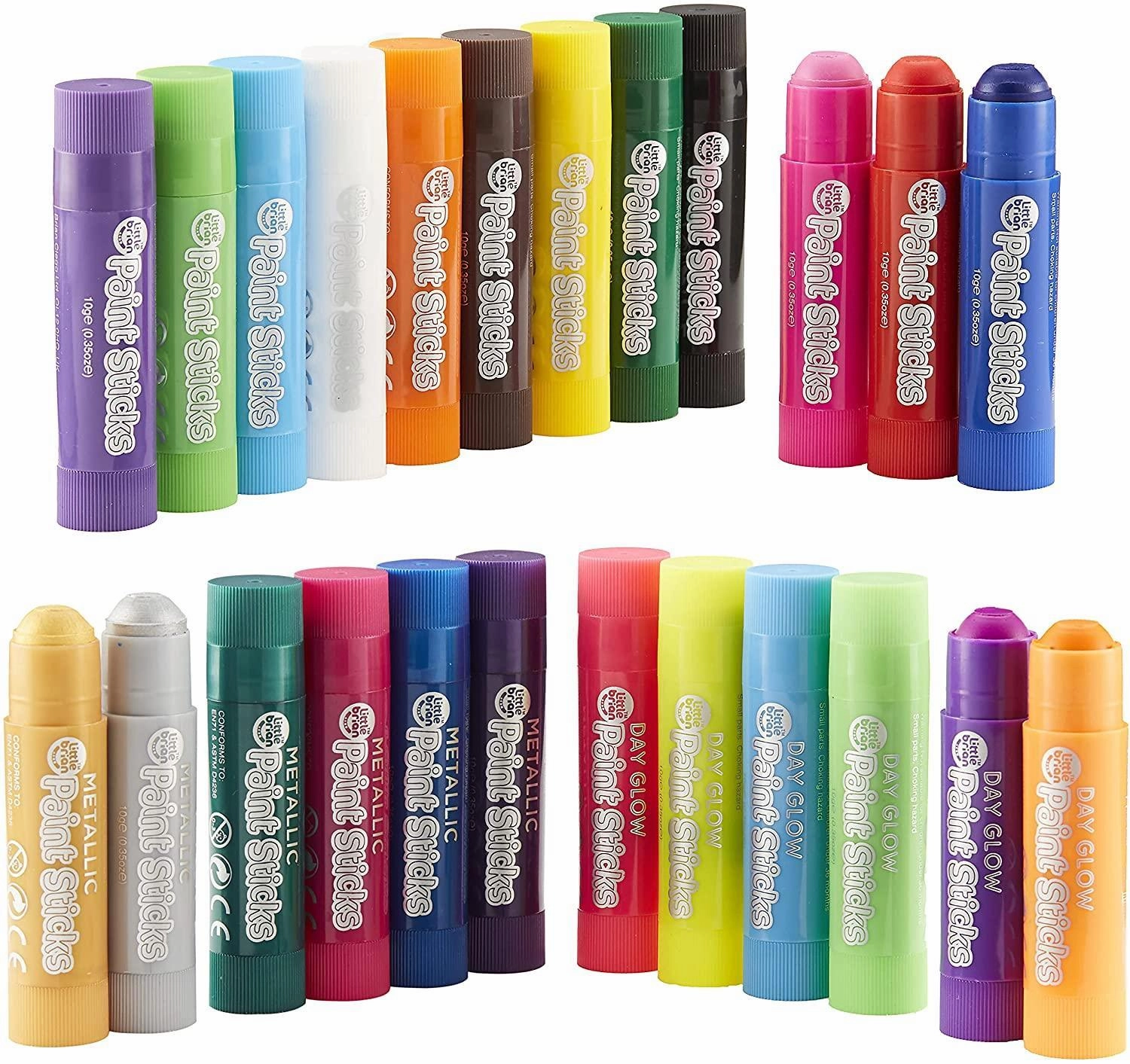 Little Brian Metallic Paint Sticks 24 Pack