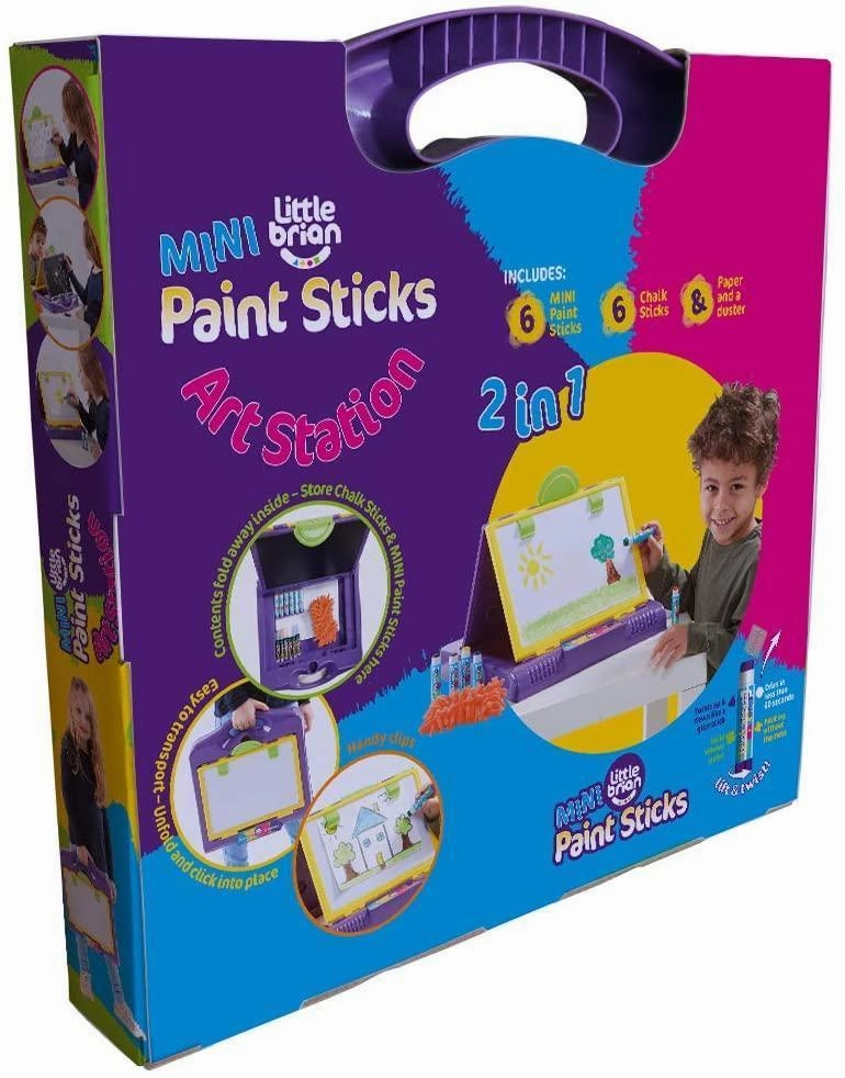 Little Brian Mini Paint Sticks Art Station 2-in-1