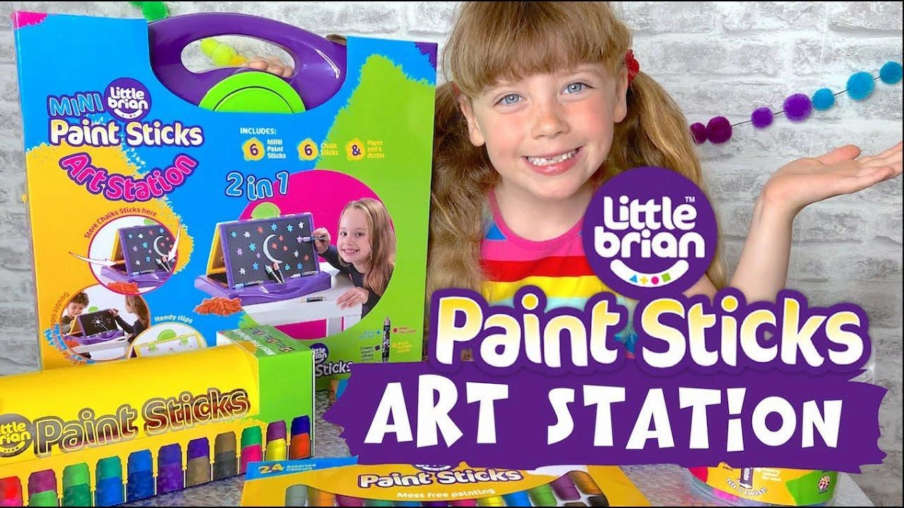 Little Brian Mini Paint Sticks Art Station 2-in-1