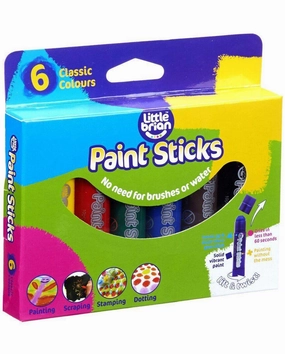 Little Brian Paint Sticks Classic 6 Pack