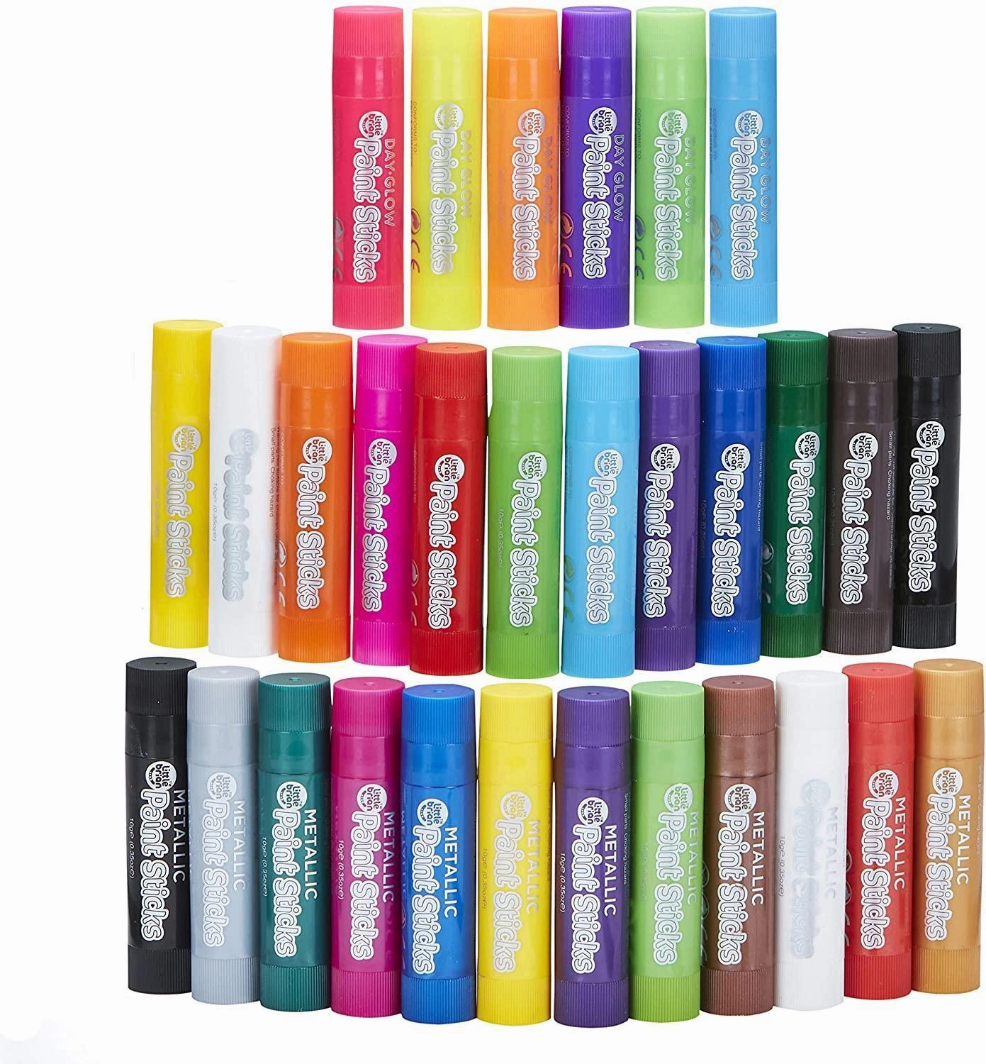 Little Brian Paint Sticks Giant Storage Tube - Includes 30 Paint Sticks