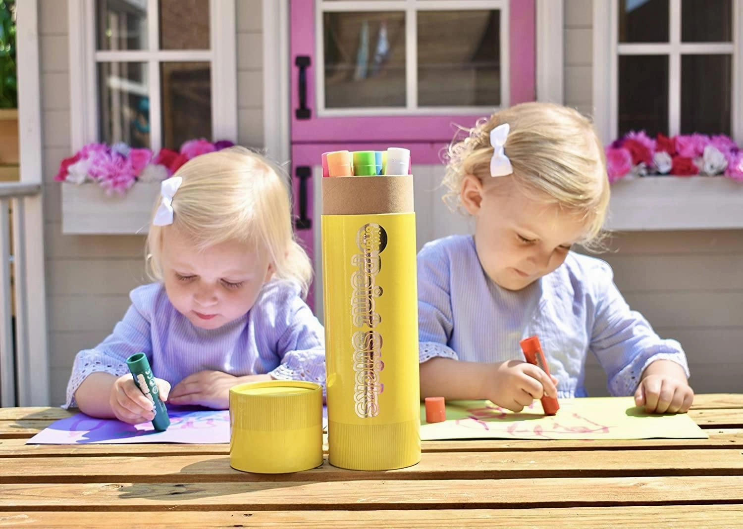Little Brian Paint Sticks Giant Storage Tube - Includes 30 Paint Sticks