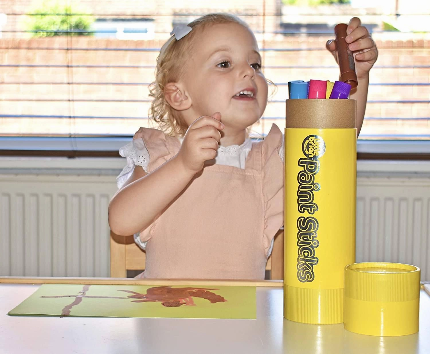 Little Brian Paint Sticks Giant Storage Tube - Includes 30 Paint Sticks