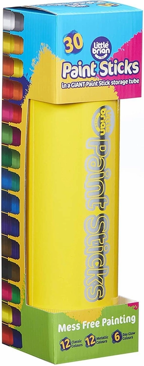 Little Brian Paint Sticks Giant Storage Tube - Includes 30 Paint Sticks