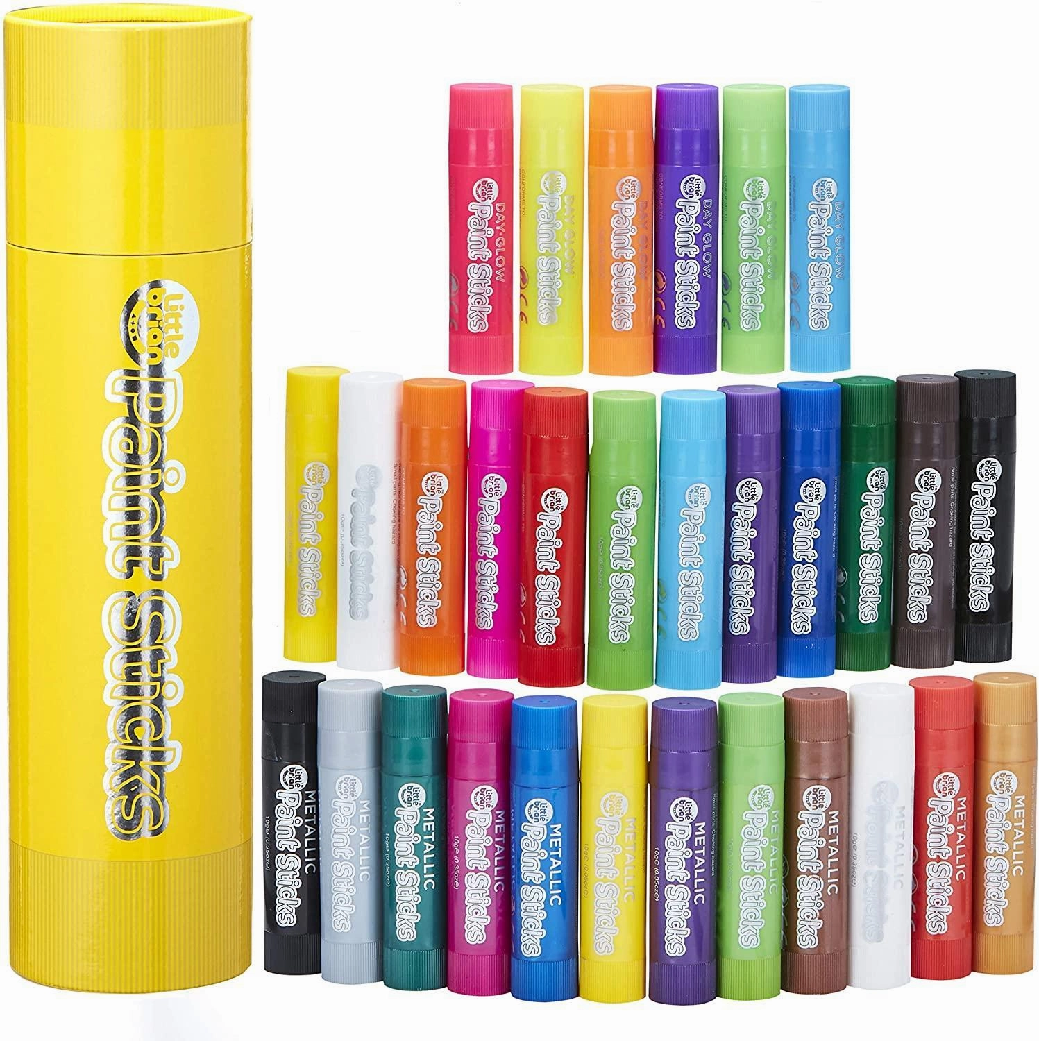 Little Brian Paint Sticks Giant Storage Tube - Includes 30 Paint Sticks