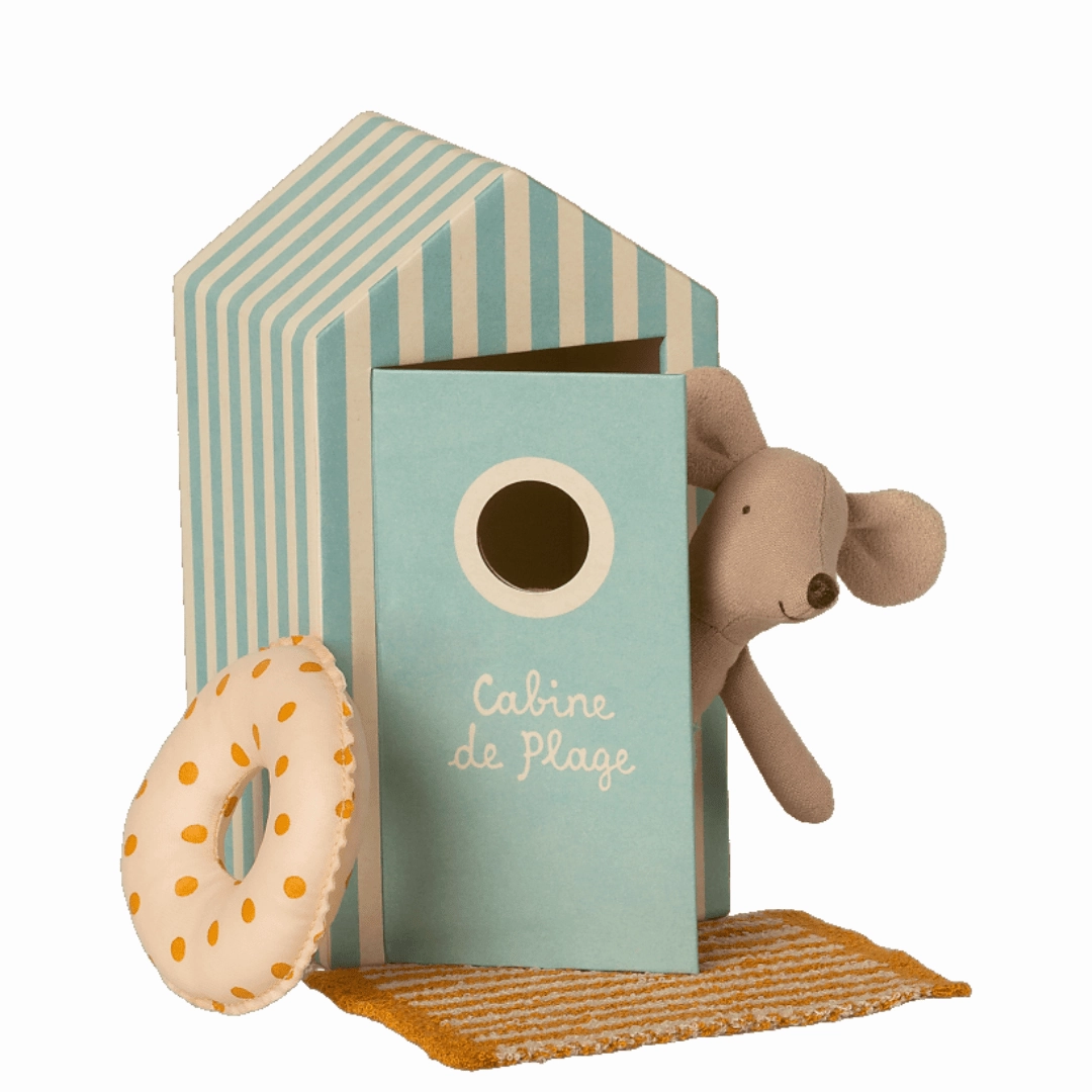 Little Brother Mouse in a "Cabin de Plage" Cabana