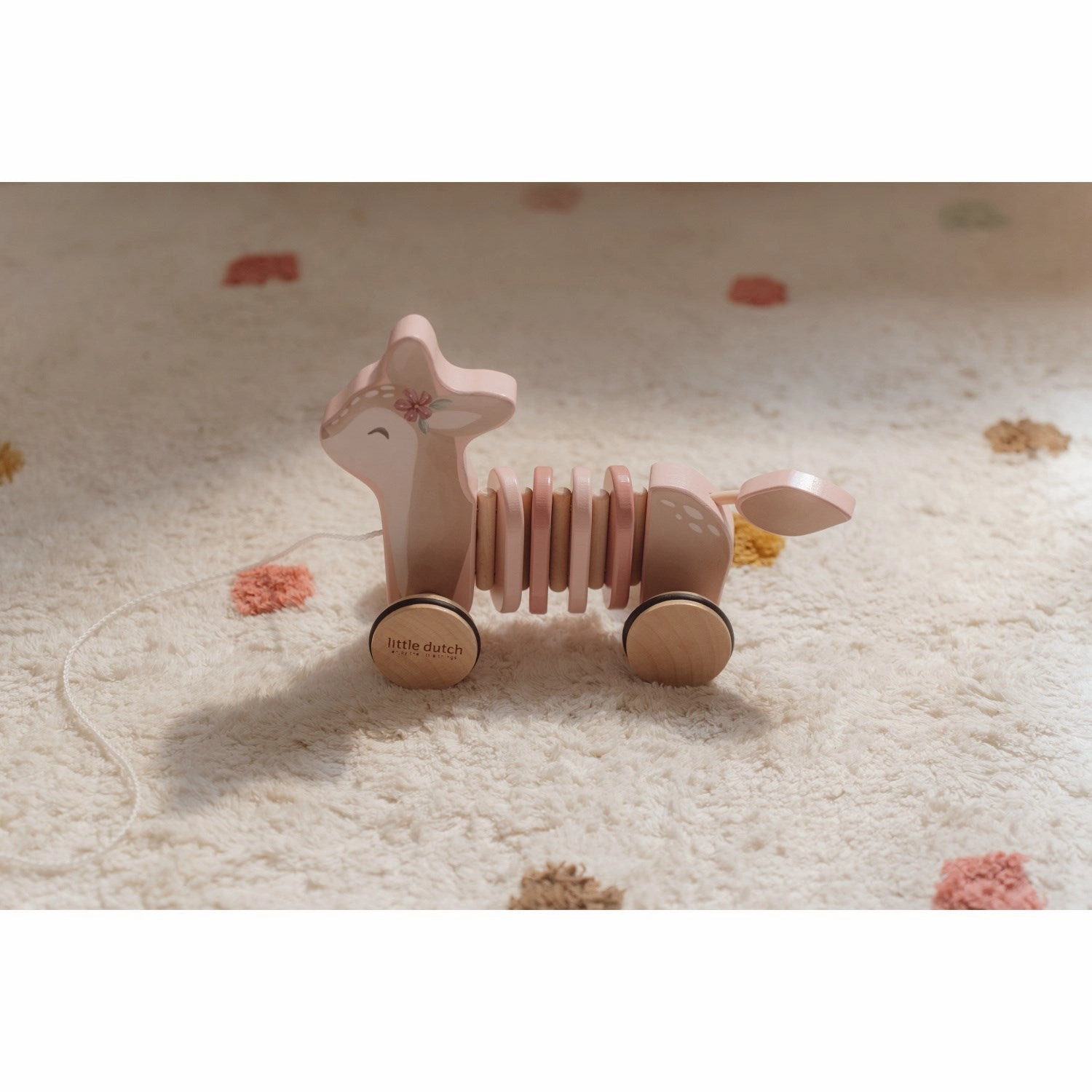 Little Dutch Fairy Garden Pink Pull-Along Animal Rdyr