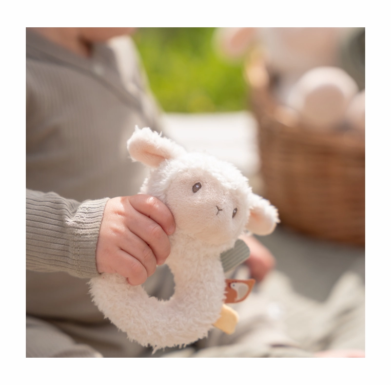 Little Dutch Soft Sheep Ring Rattle - Little Farm