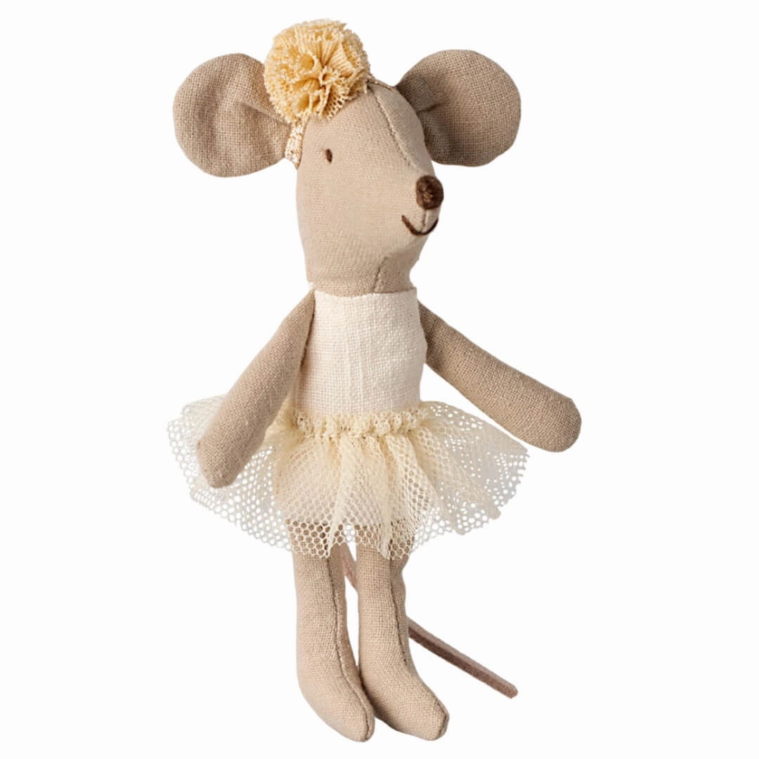 Little Sister Ballerina Mouse - Off-White